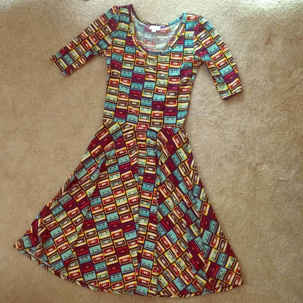 Lularoe cassette tape Amelia dress